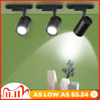 COB Led Track Light Rail Head Spotlight Track Lighting System Spot Lights Ceiling Adjustable Lamps For Home Living Room Bed Room