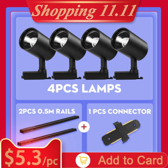COB LED Track Lights Industrial Track Lamp LED Track Lighting Spot Rail Light 20W 30W 40W for Coffee Shop and Home