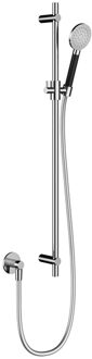 Cobber glijstang 90cm met wandaansluitbocht 150cm doucheslang en ronde handdouche chroom M308CR