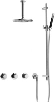 Cobber IBS70 inbouwdouche met 15cm plafondbuis en glijstang chroom