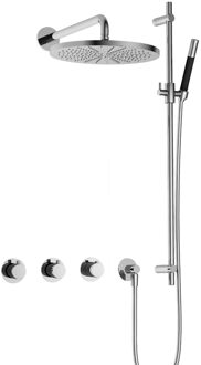 Cobber IBS70 inbouwdouche met 30cm hoofddouche en glijstang chroom