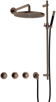 Cobber IBS70 inbouwdouche met 30cm hoofddouche en glijstang verouderd messing