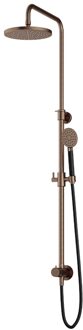 Cobber M438 stortdouche met ronde handdouche en 20cm hoofddouche verouderd messing