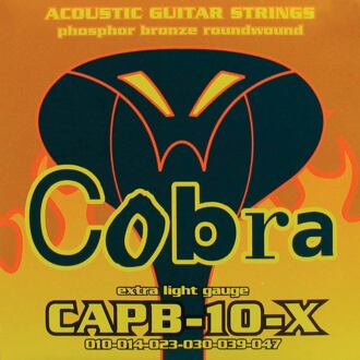 Cobra CAPB-10-X snarenset akoestische gitaar snarenset akoestische gitaar, phosphor bronze wound, extra light: .010-.014-.023-.030-.039-.047