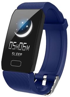 Cobrafly Q1 Smart Band Mannen 1.14 Inch Scherm Fitness Tracker Hartslag Smart Armband Waterdichte Sport Polsband Voor Xiaomi Honor blauw
