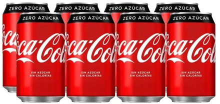 Coca-Cola Zero lata, pack 8x33cl