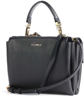 Coccinelle Arlettis Handtas Gecorrigeerd Leer Zwart - One Size