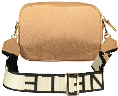 Coccinelle Arlettis Schoudertas van Gestempeld Leer - maat Beige