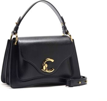 Coccinelle C-Me Kalfs Handtas Kalfs Gladmateriaal Zwart - One Size