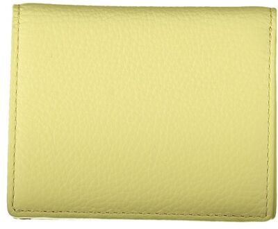 Coccinelle Gele Leren Portemonnee Geel