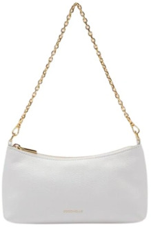 Coccinelle Grained Leather Mini Tas Wit Coccinelle , White , Dames - ONE Size