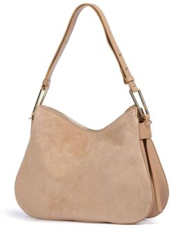Coccinelle Magie Hobo Tas - maat Crème