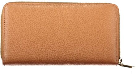 Coccinelle Metalen Zachte Ziparound Portemonnee Bruin - One Size