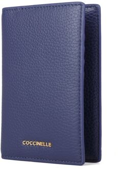 Coccinelle Metallic Zachte Documenthouder Blauw