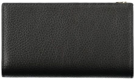 Coccinelle Portemonnee Zwarte Leren Portemonnee - maat