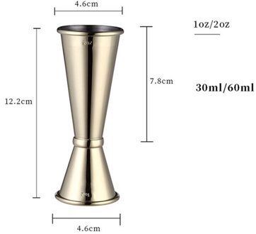 Cocktail Bar Jigger Rvs Japanse Jigger Dubbele Geest Maatbeker Voor Thuis Bar Party Bar Accessoires Club glod
