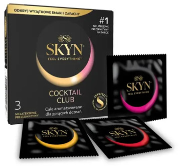 Cocktail Club Latexvrije Condooms In 3 Smaken 3 stuks Transparant - 53 (omtrek 11-11,5 cm)