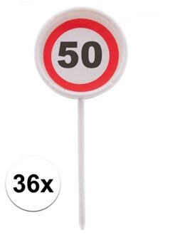 Cocktail prikkers voor 50e verjaardag 36 stuks - Cocktailprikkers