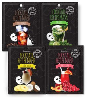 Cocktail Recipe Mask 10pcs (4 Types) Peach Crush