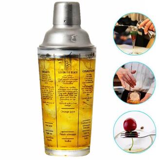 Cocktail Shaker 350 Ml Glas Roestvrij Staal Wijn Martini Boston Shaker Mixer Voor Bar Party Barman Gereedschap Bar Accessoires Size 1