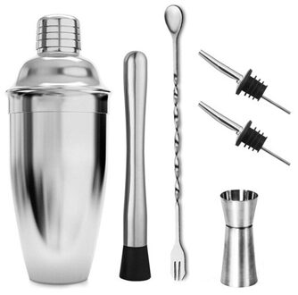 Cocktail Shaker 550 Ml/750 Ml Rvs Wijn Martini Boston Shaker Mixer Voor Bar Party Barman Gereedschap Bar accessoires 6stk 750ML