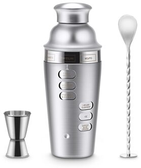 Cocktail Shaker Rvs 24Oz Bar Set Kit 3Pcs Cocktail Shakers Met Rotatie Recept Gids, martini Tool Accessoires Gebouwd