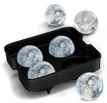Cocktail Whisky Ice Ball Maker Ijsbakje 4 Cup Glas Vorm Siliconen Ijs Mallen Maker Mould Keuken Bar Party accessoires