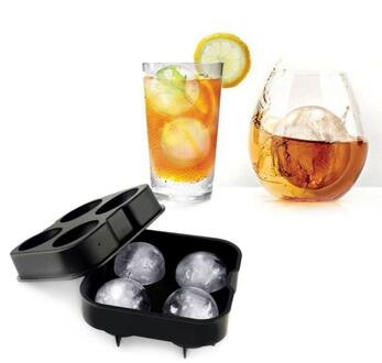 Cocktail Whisky Ice Ball Maker Tray 4 Grote Siliconen Ijs Mallen Maker Keuken Bar Accessoires Ijs Gereedschap