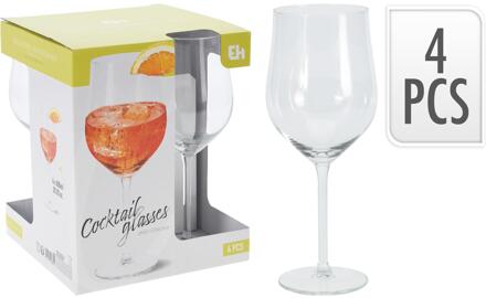 Cocktailglazen - set 4x - 600 ml - gin tonic - aperol spritz - glas - Cocktailglazen Transparant