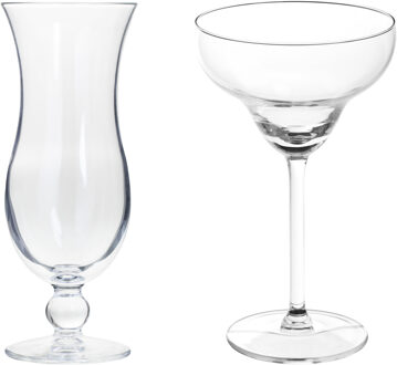 Cocktailglazen set - blue hawaii/margarita glazen - 8x stuks