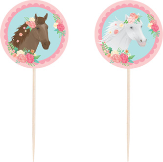 Cocktailprikkers Paard Dreams Roze Roze, Multikleur - Print