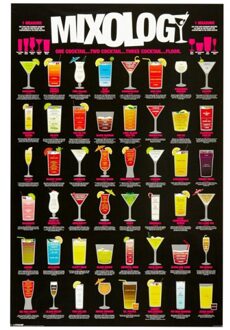 Cocktails maken drankjes muur decoratie poster 61 x 91,5 cm - Posters Multikleur