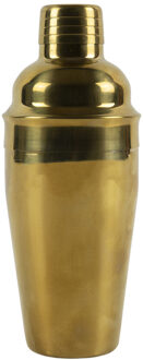 Cocktailshaker 500 ml goud 16 cm - Cocktailshakers Goudkleurig