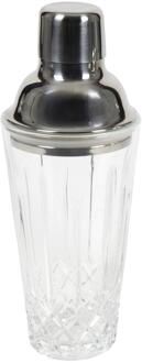 Cocktailshaker diamond glas 22x8,5cm transparant