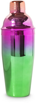 Cocktailshaker - roze/groen - 750 ml