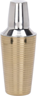 Cocktailshaker - RVS - goud - 500 ml - D9 x H22 cm - Cocktailshakers Goudkleurig