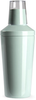 Cocktailshaker van kunststof in het mintgroen 500 ml - 22 cm hoog - Cocktailshakers