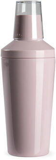 Cocktailshaker van kunststof in het oud roze 500 ml - 23 cm hoog - Cocktailshakers