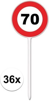 Cocktailsticks 70 jaar 36 stuks