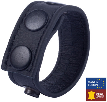 Cocky - Verstelbare Leren Cockring - Zwart