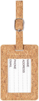 Coco kurk bagagelabel - maat One size Beige