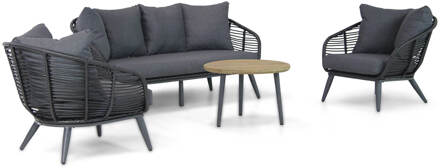 Coco Leonardo/Montana 70 cm stoel-bank loungeset 4-delig Zwart