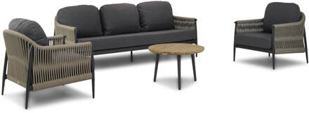 Coco Lucia/Montana 70 cm stoel-bank loungeset 4-delig Taupe-naturel-bruin