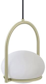 Coco Single hanglamp, goud/wit goud, wit