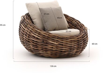 Cocoon lounge tuinstoel - Laagste prijsgarantie! Taupe