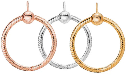 CodeMonkey 925 Sterling Silver O Pendant fit Original 3mm Necklace DIY Charm Bead Jewelry For Women CMN001