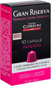 Coffee capsules Nespresso®Caffe Corsini Gran Riserva intenso 52g (10x5.2g)