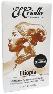 Coffee El criollo Ethiopia, 250g ground coffee Gourmet selection