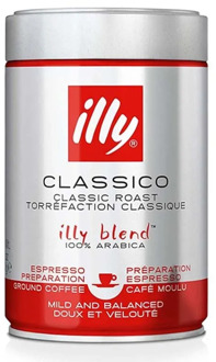 Coffee ground Classico Illy 100% Arabica lata 250 g