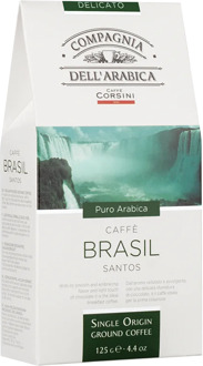 Coffee ground Compagnia dell'arabica Brasil Santos 125g